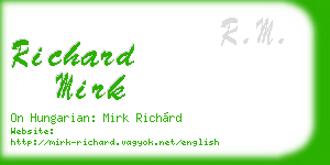 richard mirk business card